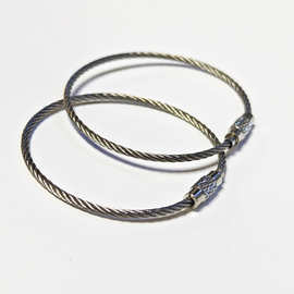 不锈钢环1.5mm钢丝绳15CM钢丝环吊牌钢丝圈饰品钢丝绳可拆钢丝圈