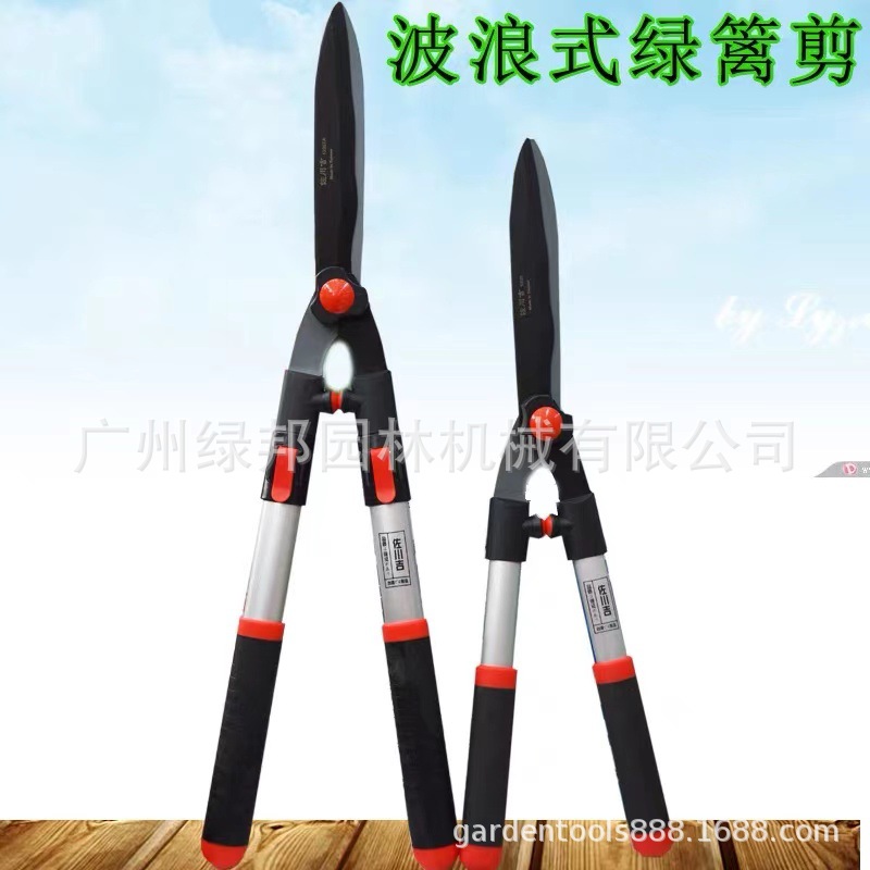 佐川吉1230绿篱剪 1230TA可伸缩绿篱大平剪台湾大剪长柄剪刀整
