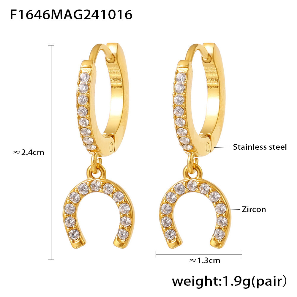 Sugar Cube Geometric Zircon Earrings Hand Inlaid Diamond Jewelry_voghion.com