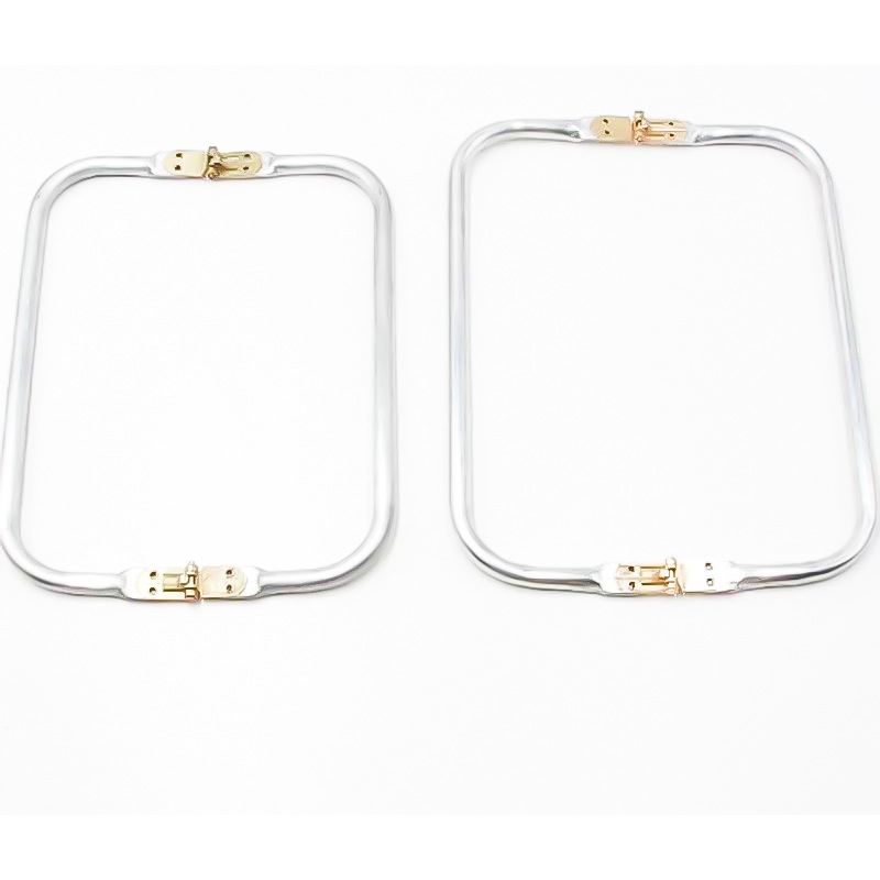 Equipaje cuadrado Accesorios de hardware Bolso de tubo de aluminio rectangular Bolso de oro de boca de médico Bolso de nube Accesorios de bolsa hechos a mano Mango
