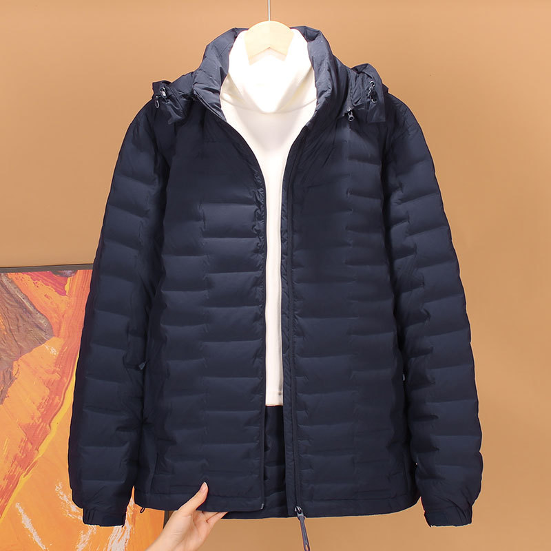 轻薄羽绒服男士2025年秋冬新款短款保暖时尚可脱卸帽户外轻便外套|undefined