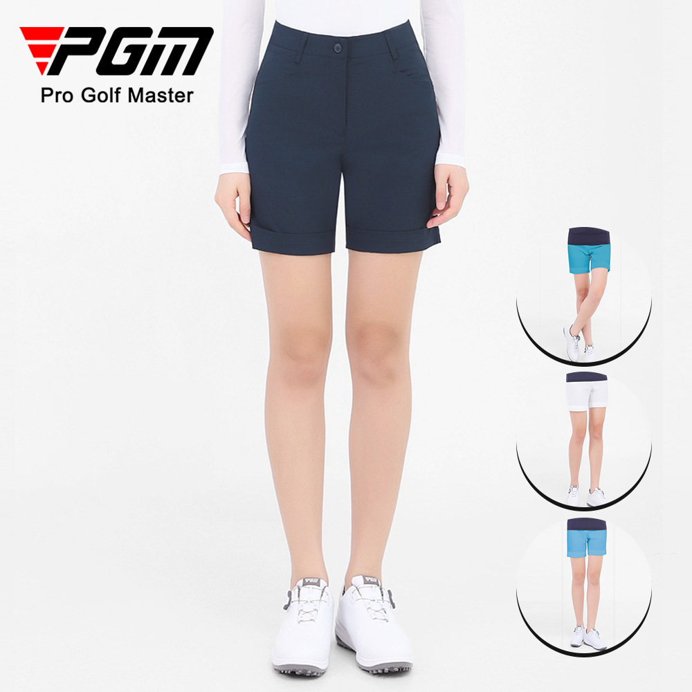 Quần short golf nữ co giãn nhanh khô PGM — KUZ101 màu xanh nhạt, KUZ101 màu xanh hải quân, KUZ101 màu trắng, KUZ101 màu xanh nước hồ