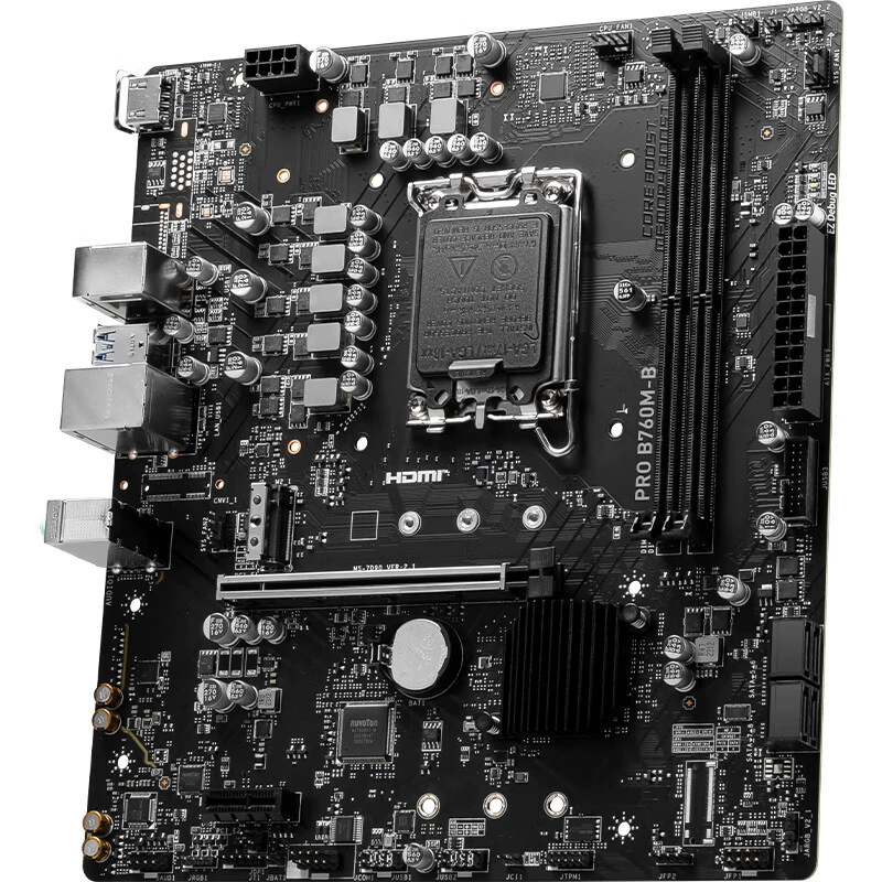 Applicable Intel MSI Pro B760M-B DDR5 Computer Motherboard supports 12/13 generation CPU