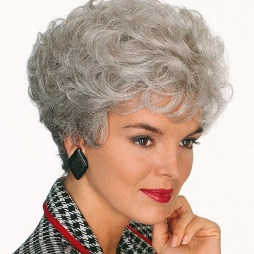 Foreign Trade Wigs, European and American Wigs for Women, Middle-Aged and Elderly, Platinum Blonde, Burgundy Short Curly Hair, Synthetic Fiber Wigs, Cross-Border
