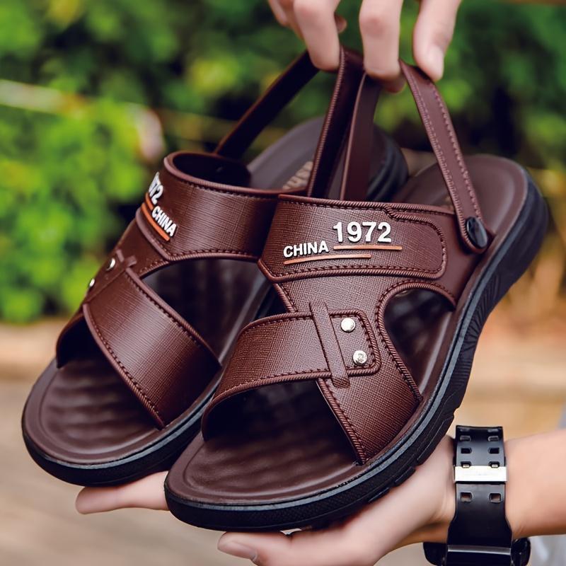 2025新款跨境代发男式复古露趾透气凉鞋潮范儿十足