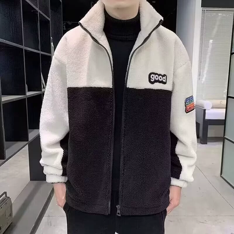 Осенняя и зимняя кашемировая куртка ягненка для мужчин новый прилив