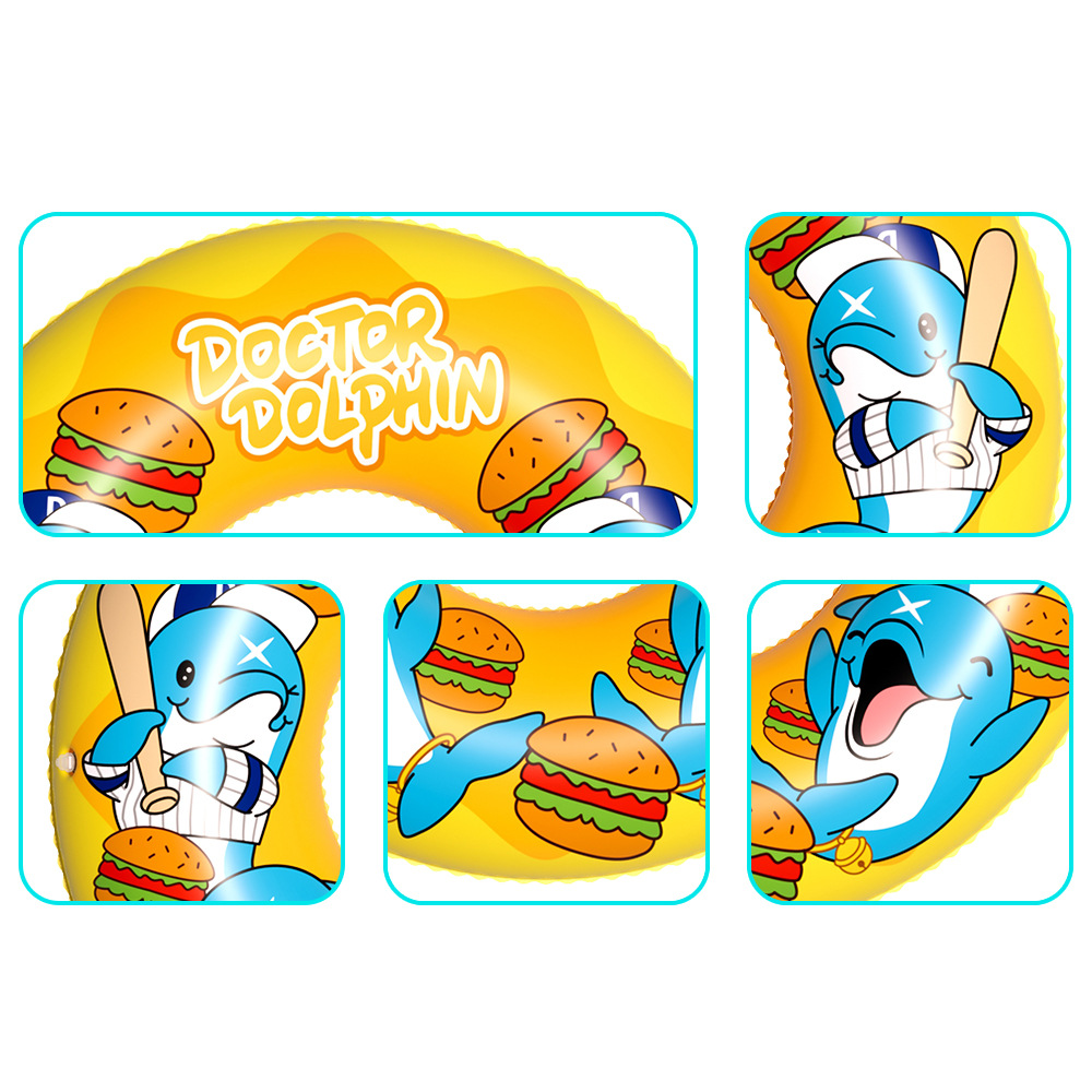 Doctor Dolphin | Anillo de natación espacial para niños Anillo salvavidas inflable Anillo de natación para niños Anillo de natación redondo engrosado de pvc