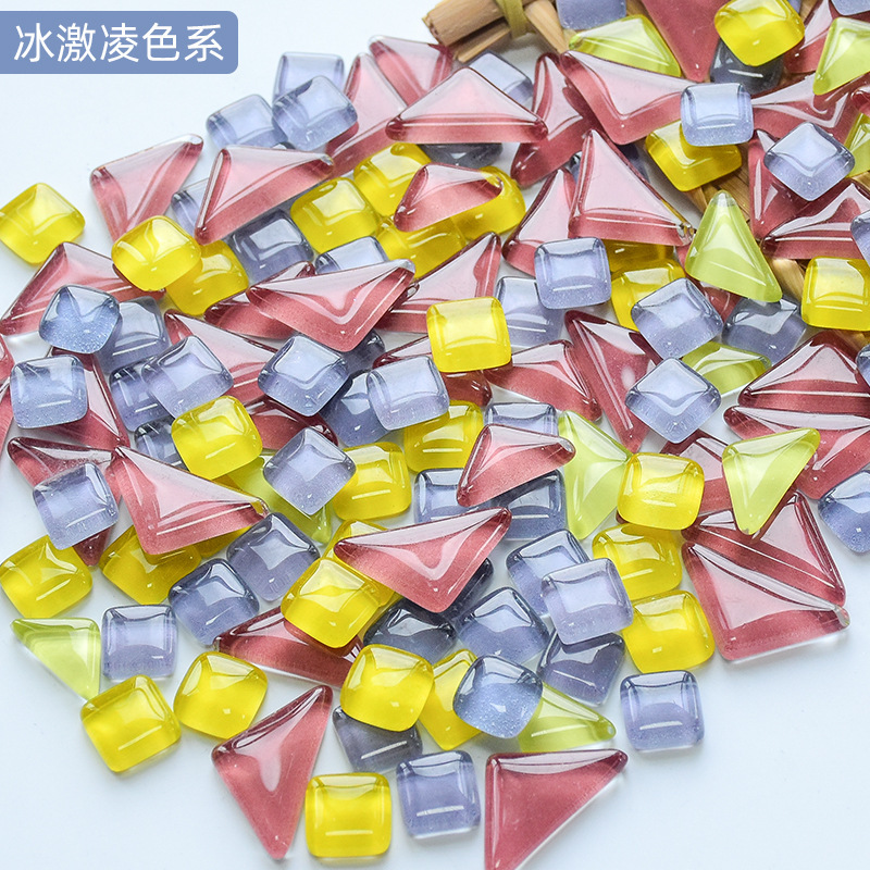 DIY手作りクリエイティブ装飾材料モザイクコラージュ小粒クリスタルフリーストーンガラス片パッチ|undefined