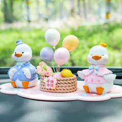 New cute MOMO duck resin car ornaments cartoon little yellow duck ornaments creative car interior home gifts