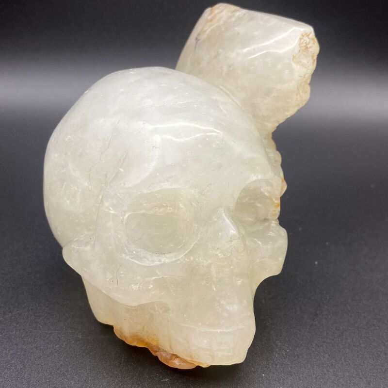 天然水晶头骨骷髅头精品水晶雕刻件桌面摆件手工雕刻件装 图 14