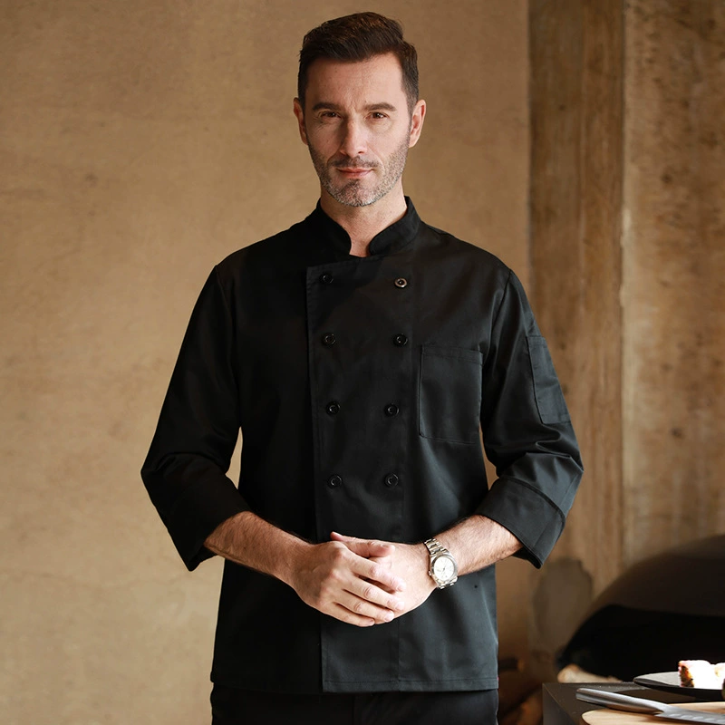 Мужские комбинезоны с шеф-поваром с длинными рукавами и короткими рукавами для отеля Западный Ресторан Кухня Столовая Кейтеринг Western Point чисто белая одежда для шеф-повара оптом