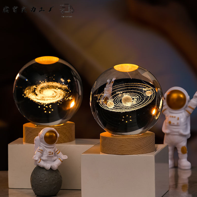 Glowing Crystal Ball Ornaments, Bedroom Desktop Night Light Decorations, Couple Student Gifts, Birthday Gifts for Besties