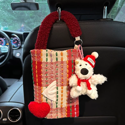 Practical Storage, Car tissue box/set - red-heart-tissue-box-cover-west-highland-terrier