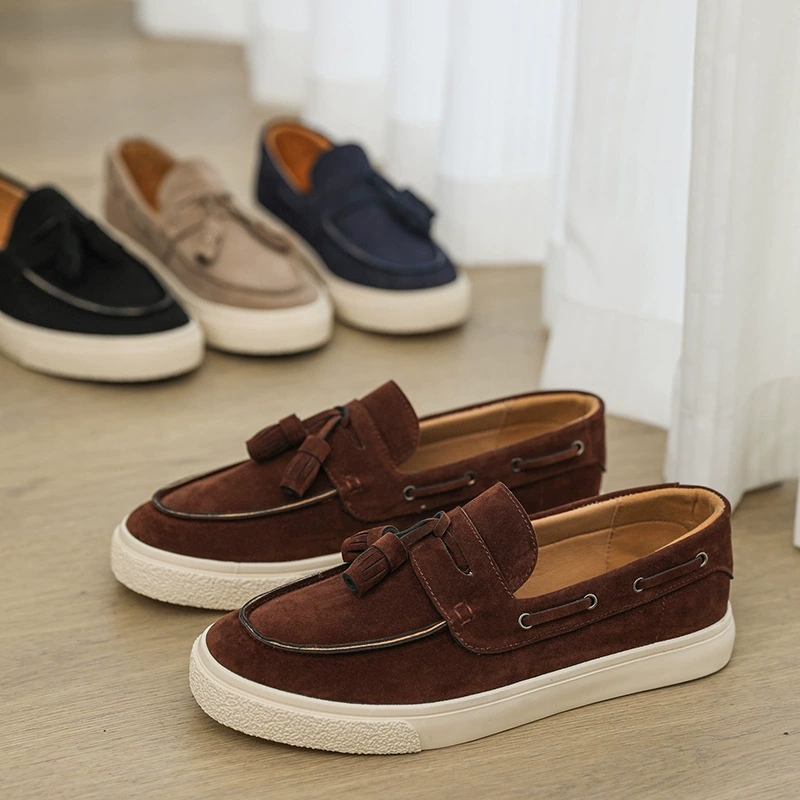 Мужские лоферы-слипоны для лета 2025, модные новые повседневные туфли для подростков