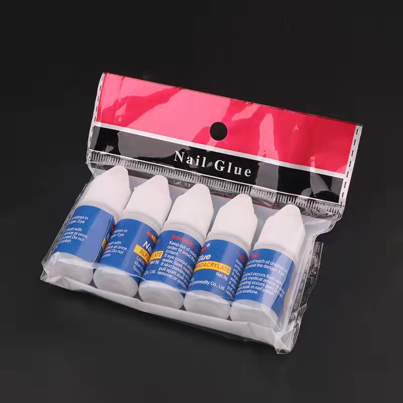 2G pegamento de uñas joyería de uñas desgaste adhesivo pegamento de taladro de uñas transparente pegamento de extensión de pieza de clavo falso