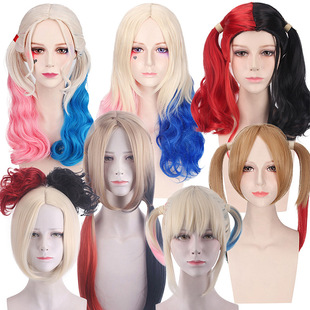 cosplay Wig Movie Suicide Squad Harleen Quinzel Clown Female Haley Quinn Wig