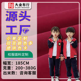 厂家定制涤氨弹力校服面料大货可过检测健康布数码印花高弹休闲服
