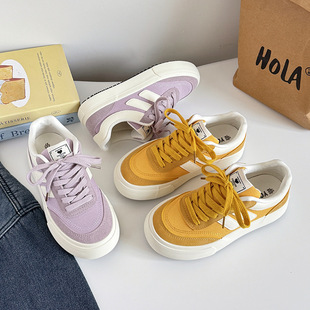 Hong Kong-style Niche Design Chic sneaker 2025 Spring White Shoes Women's All-match Casual Canvas Shoes H988