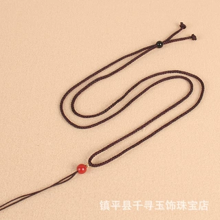 新款可调节手工编织绳平安扣玉环挂绳和田玉翡翠玉佩挂坠绳项链绳