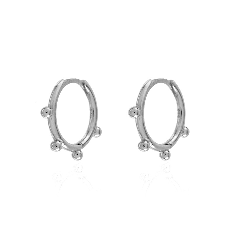 Fashion Geometric Circle Small Bead Alloy Earrings Wholesale display picture 3