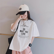 5-14岁女童夏装短袖T恤2024新款韩版中大童纯棉宽松百搭半袖上衣