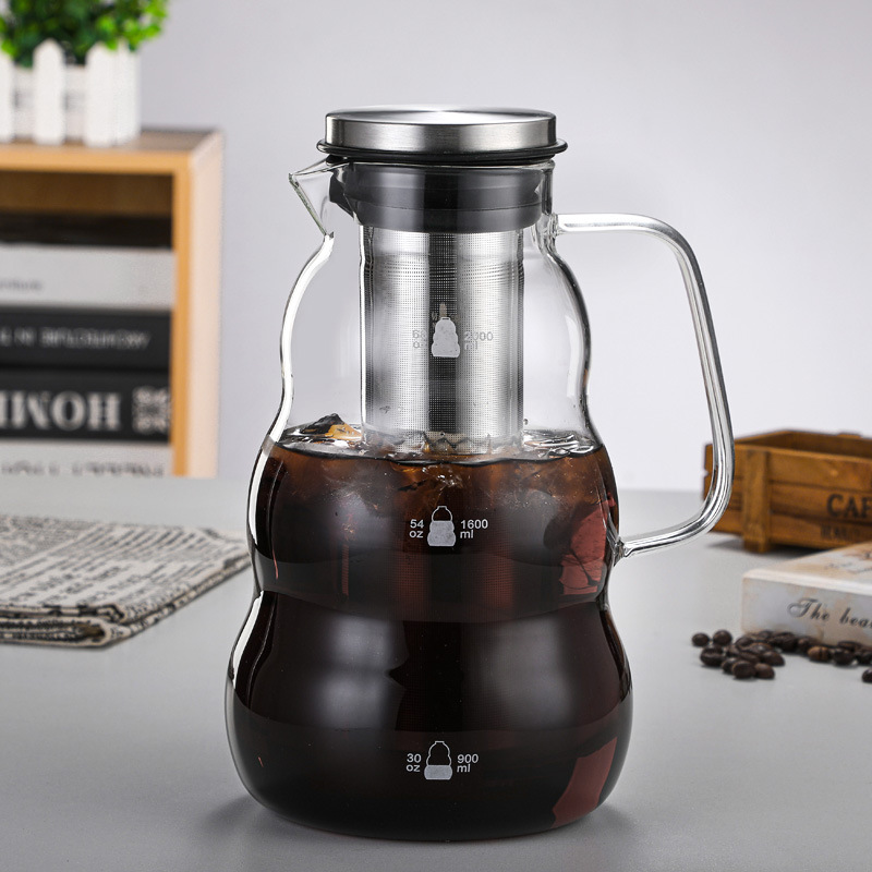 Household Glass Coffee Pot American Cold extraction pot large capacity filter extraction pot brewing equipment ice drip pot cold bubble bottle