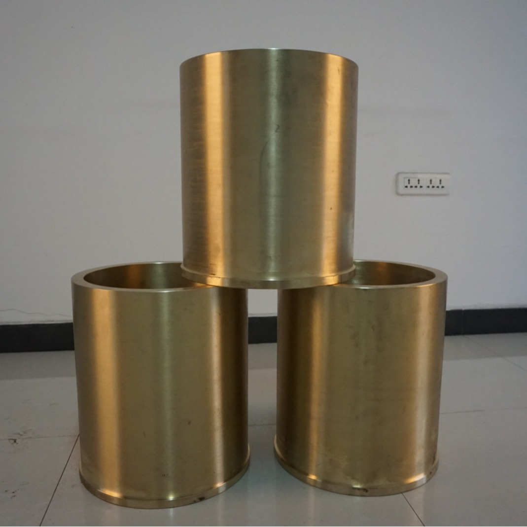 重庆锡青铜套加工来图 耐磨铜轴套 注塑机非标件黄铝铜套厂家加工