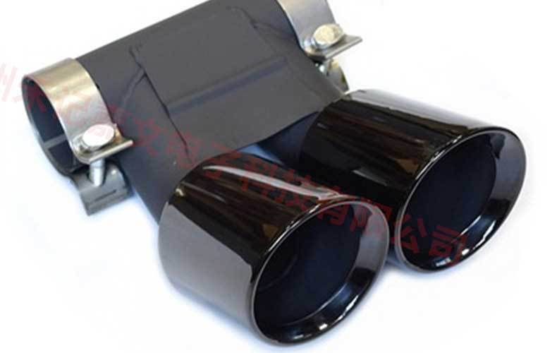 Suitable for Porsche Cayenne Macan Panamera 718 Four-Out Tail Throat Exhaust Modified Titanium Black Stainless Steel