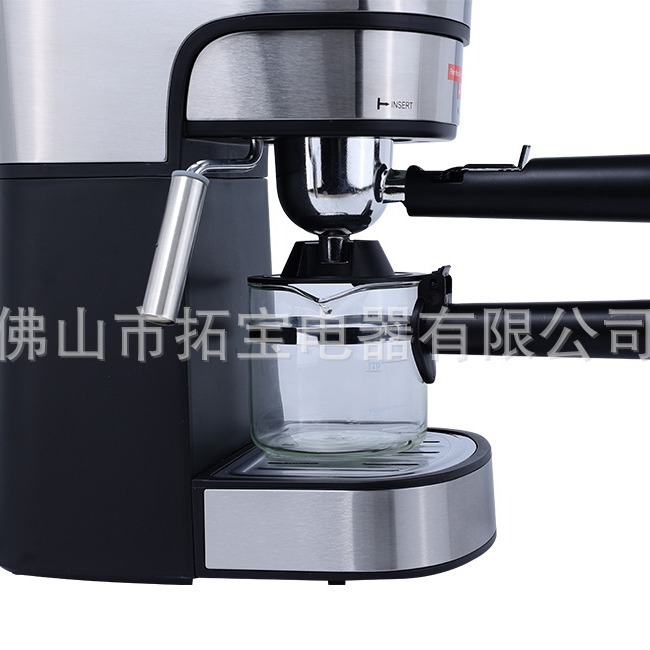 Máquina de café de acero inoxidable italiano máquina de café de presión de leche semiautomática hogar 3.5bar bomba hogar