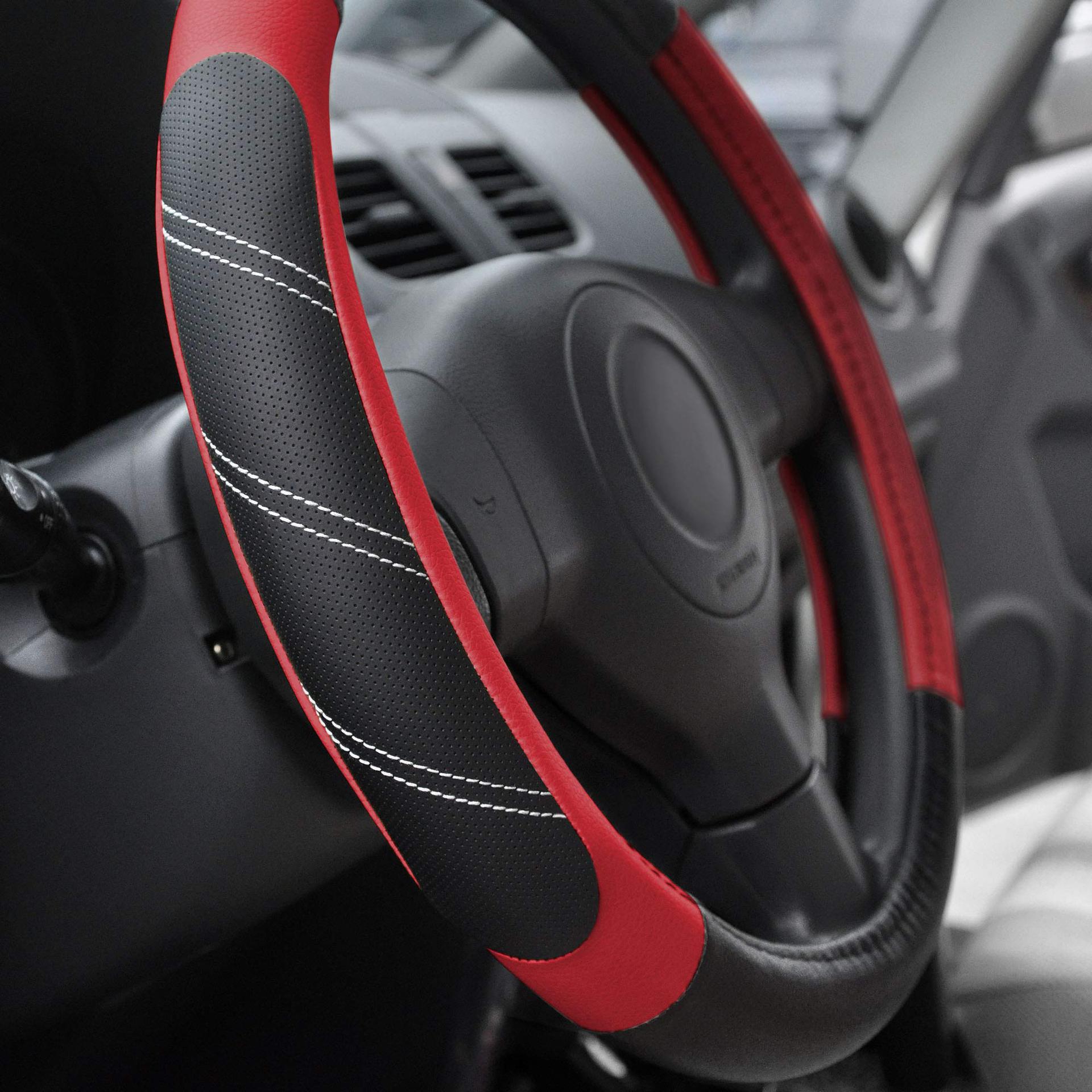 Car steering wheel cover leather elastic handle cover without inner ring Four Seasons universal car accessories car handle cover