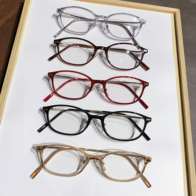 ブルーライト防止老眼鏡、ファッショナブルなクロスボーダー小型丸フレームオタクフラットメガネ、トレンディなレトロ超軽量メガネ、老眼鏡|undefined