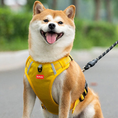犬用リード、ベスト型ペットハーネス、快適なメッシュ生地、中型犬・大型犬用散歩用リード、耐衝撃大型犬用ハーネス