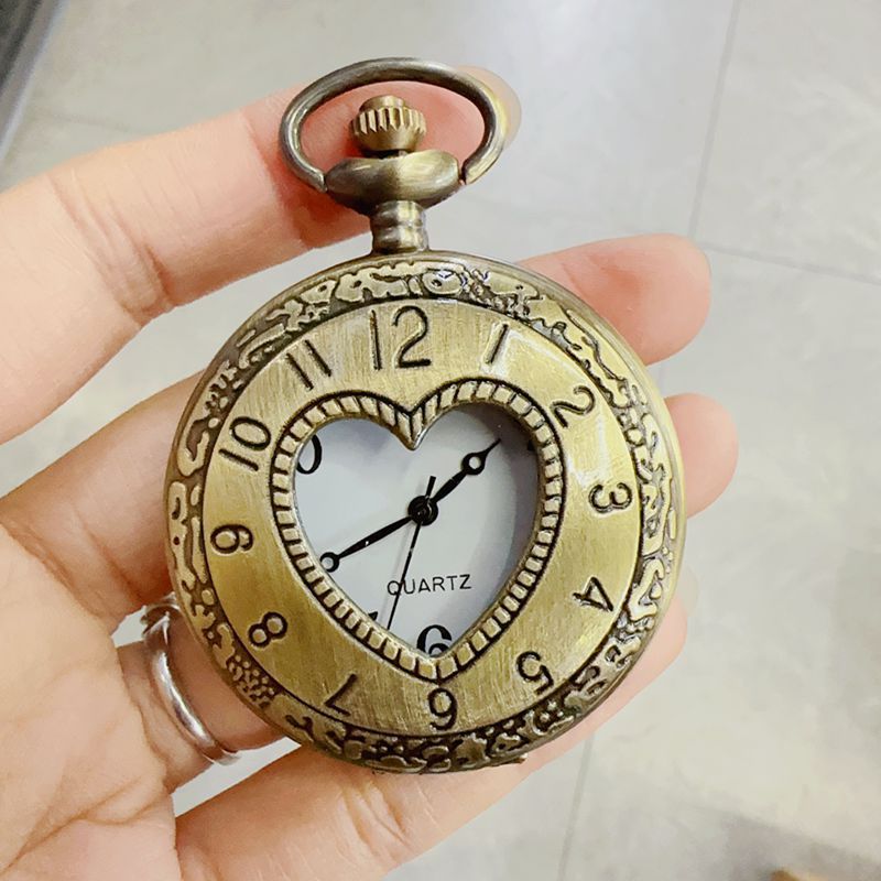 Estilo chino retro de bronce gran reloj de bolsillo turístico lugar escénico recuerdo vintage colgante reloj regalo reloj al por mayor