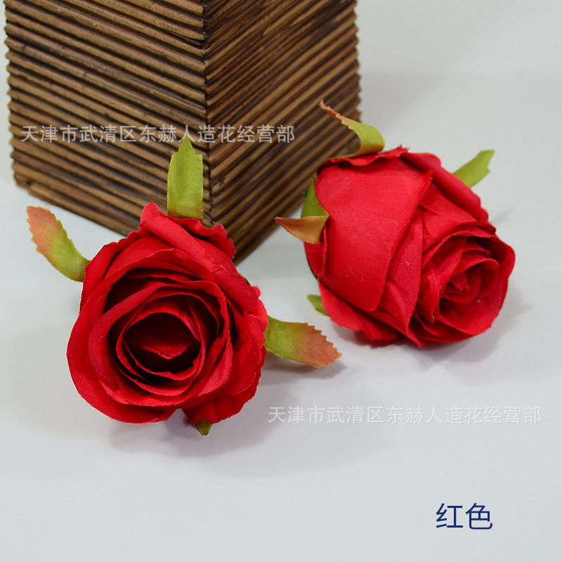 油絵のバラの花の頭のつぼみの芯のバラの花のバラの壁の装飾の手の花の帽子の花はdiyの花輪を作ります。|undefined