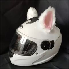 猫の耳のヘルメットの装飾品のオートバイの電気自動車の女性の騎士の機関車のスキーのヘルメットのぬいぐるみの耳は取り外し可能です。
