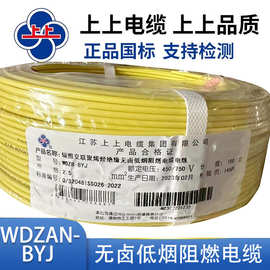 上上电缆线WDZB-BYJ 绝缘无卤低烟阻燃电缆电线 国标铜芯线硬线