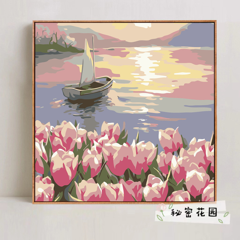 宮崎駿デジタル油絵DIY手描きぬりえ夏目友人帳ポニョ二次元アクリル画インスタ風|undefined