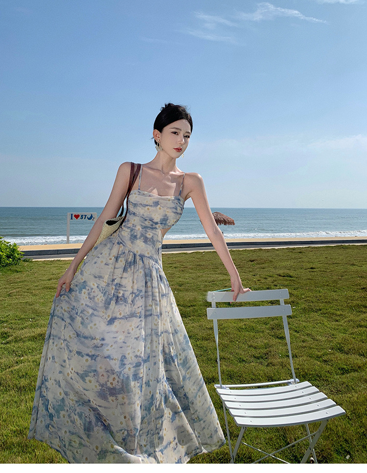 F6653 690K ÁO HAI DÂY NỮ SHETDT MÙA HÈ HỌA TIẾT HOA HAI DÂY HỞ VAI THỜI TRANG NỮ G02 SẢN PHẨM MỚI