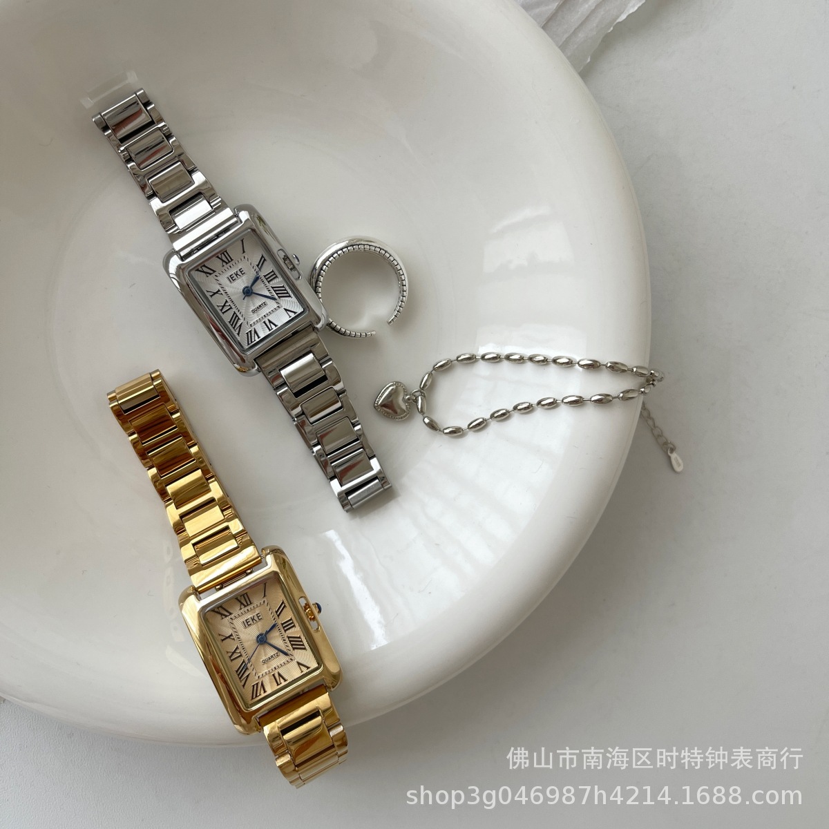 IEKE French-style small square dial retro niche ins style women's watch Roman vintage exquisite light luxury live broadcast wholesale