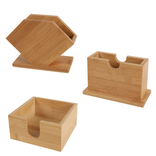 Hotel restaurant restaurant desktop paper box advertising lettering LOGO napkin storage box simple bamboo tissue box
