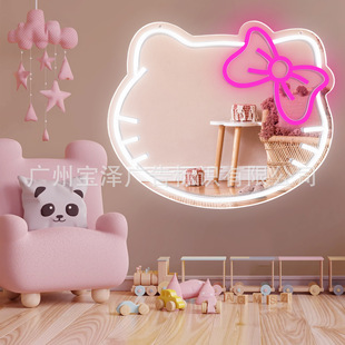 Cross-border Amazon Hot Sale Hello Kitty Decorative Light Acrylic Two-color Luminous Led Light Plate