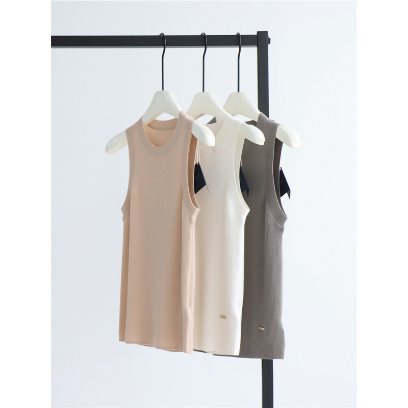 Merino Yangtze wool early autumn sweater vest sleeveless base shirt commuter high quality women's top Merino Yangtze wool early autumn sweater vest sleeveless base shirt commuter high quality women's top