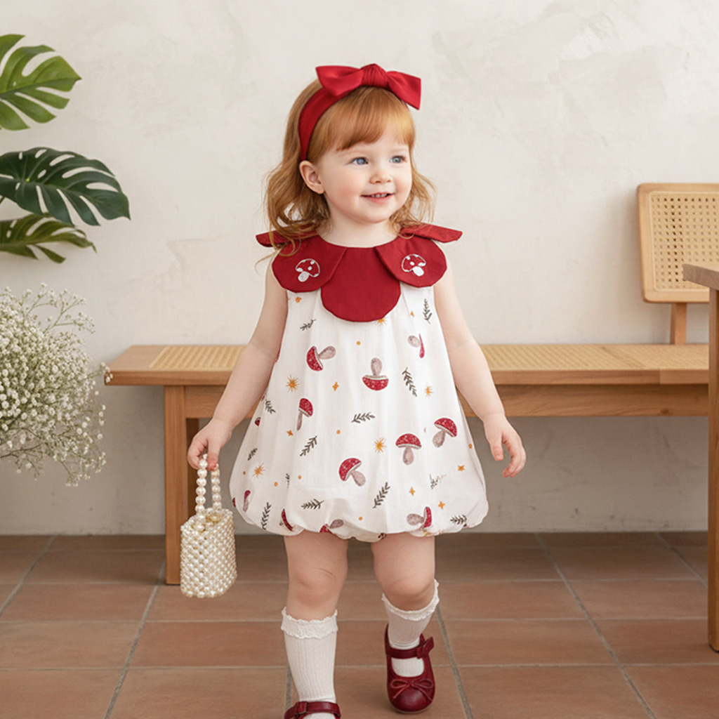 106059819@qq.com Mädchen Sommer 2026 Neues süßes ärmelloses Prinzessinnenkleid mit Blütenblattkragen für kleine Mädchen_voghion.com