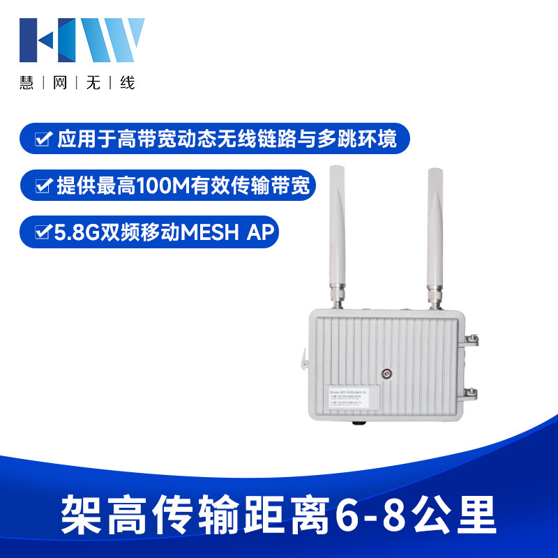 5.8G双模单频MESH高性能无线AP驾校/地铁/城市巡逻/车队联动/抢险