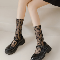 2022 Spring and Summer New Socks Women's Japanese Lolita Lace Socks Mesh Breathable Mid-Tube Socks Wholesale