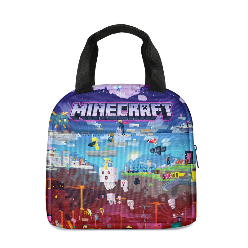 Minecraft ランチバッグ クロスボーダー 新商品 ランチバッグ Amazon 人気 子供用ランチバッグ 小学生 ランチボックスバッグ|undefined