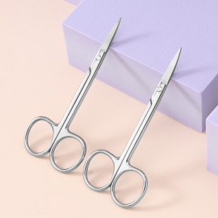 Factory Direct Sales Stainless Steel Eyebrow Trimming Scissors, False Eyelashes, Pointed Scissors, Ophthalmic Scissors, Thread Scissors, Bandages, Thread Removal Gauze Scissors