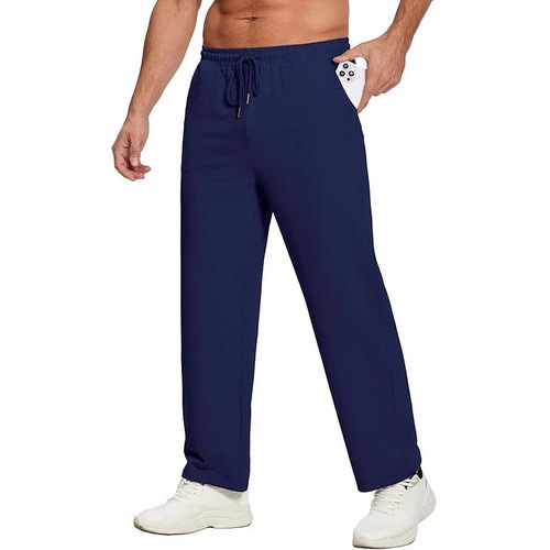 Men's and Women's Lightweight Fleece Running Pants Loose Running Pants Men's Straight Leg Fitness Running Pants Casual Pants with Pockets