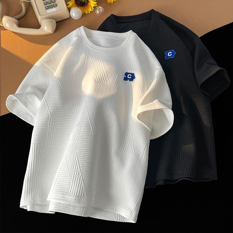 Premium Heavyweight Cotton T-Shirt 320 Gsm Short Sleeve Vintage Street Style Men's Tee_viptrois.com