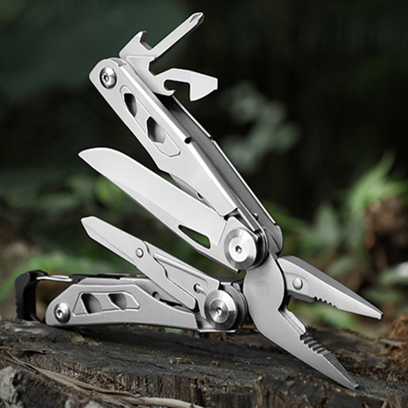 户外露营工具地钉锤子求生多功能刀钳带小剪刀登山扣折叠钳刀装备
